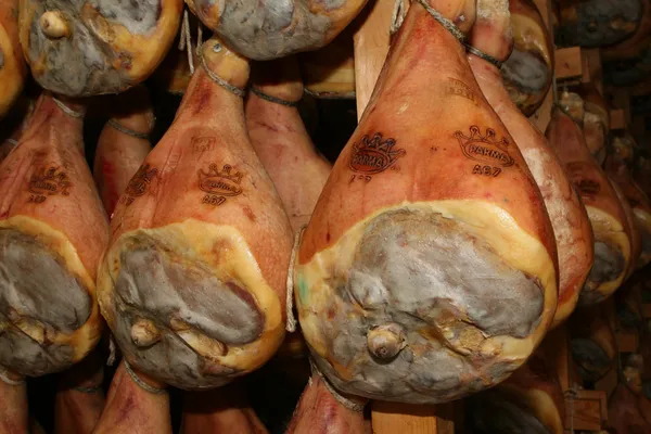 Parma Ham drying — Stock Photo, Image