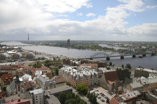 stock image Panorama on Riga