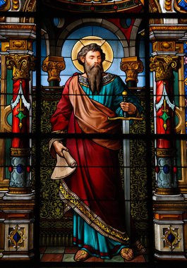 Stained glass of Saint Paul clipart