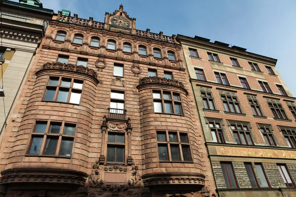 Старі Будинки Центрі Стокгольм Швеція — стокове фото
