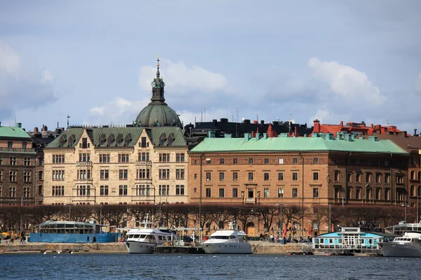 游艇港口在斯德哥尔摩 — 图库照片