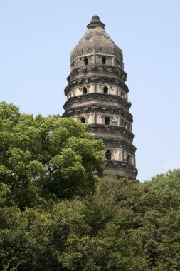 Tiger hill pagoda in Suzhou. clipart