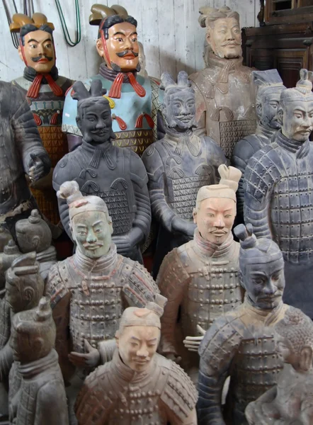 Terracotta Żołnierze Targu Staroci Chinach — Zdjęcie stockowe