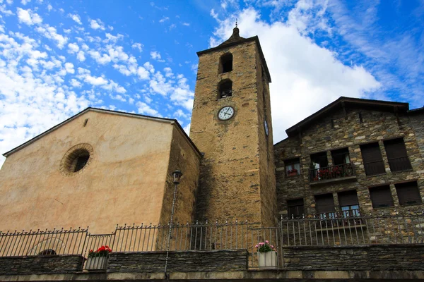 Igreja Ordino Bela Aldeia Andorra — Fotografia de Stock