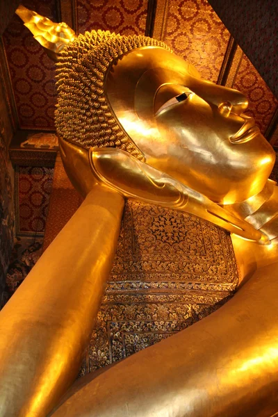 Reclinando Buda Wat Pho Bancoc — Fotografia de Stock