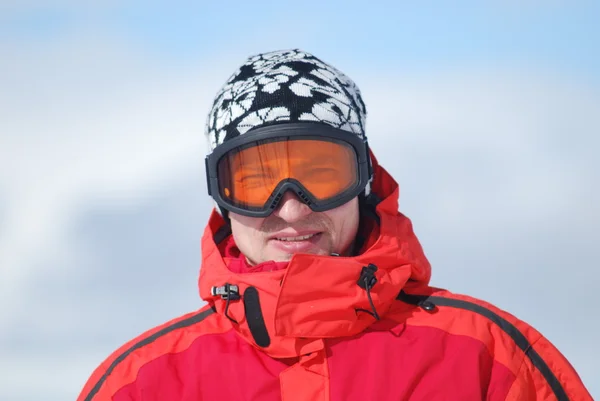 Snowboarder in bril — Stockfoto