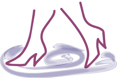 Foors of a girl in violet vector