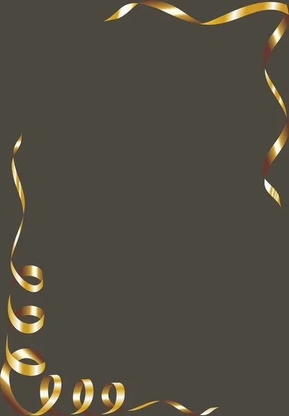 Schwarzer Hintergrund mit Goldbändern — Stockvektor