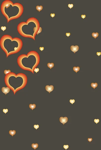 Valentines bakgrund med hjärtan — Stock vektor