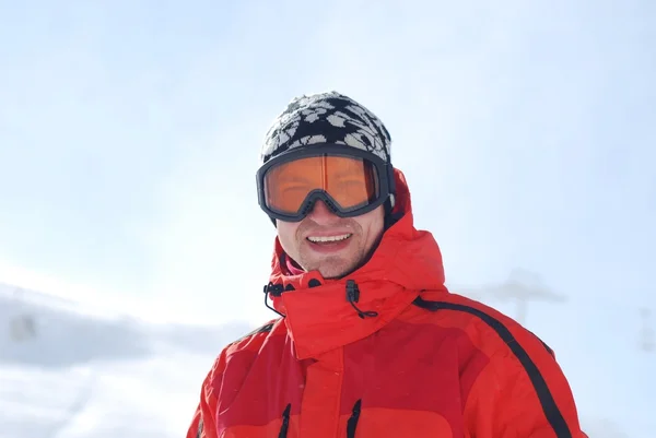 Snowboardista brýle — Stock fotografie