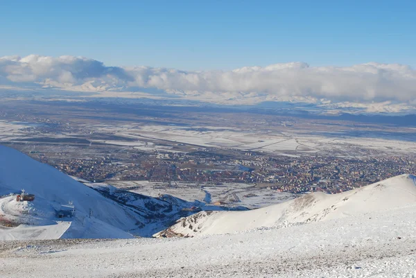 Śniegiem Gór Turcji Palandoken Erzurum — Zdjęcie stockowe