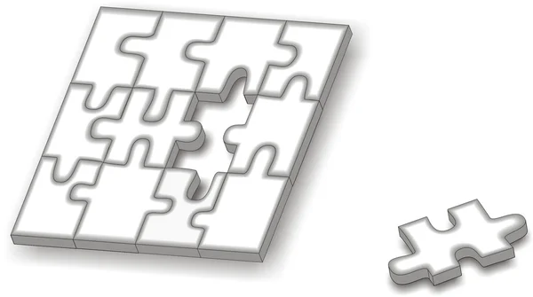 Puzzle Letztes Stück — Stockvektor