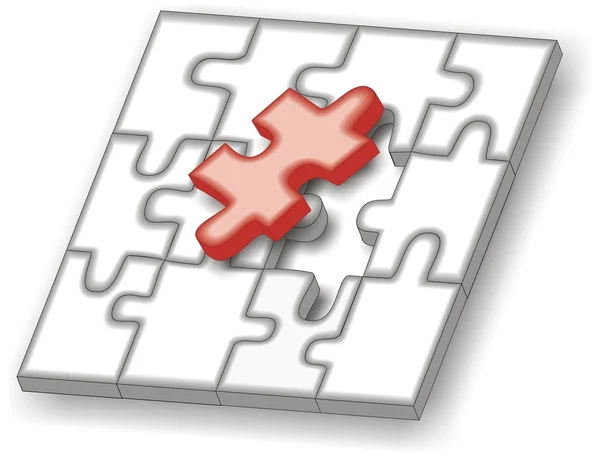 Jigsaw Puzzle Last Piece — Stok Vektör