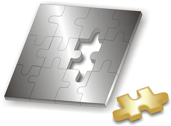 Jigsaw puzzle last piece — Stock Vector