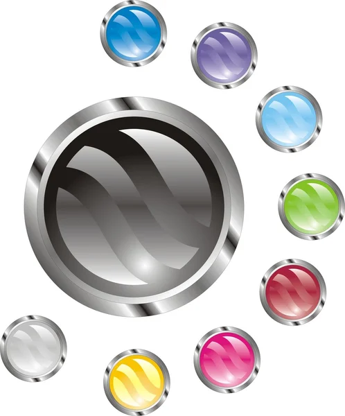 Ensemble de boutons brillants — Image vectorielle