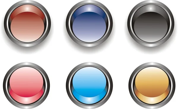 Ensemble de boutons brillants — Image vectorielle