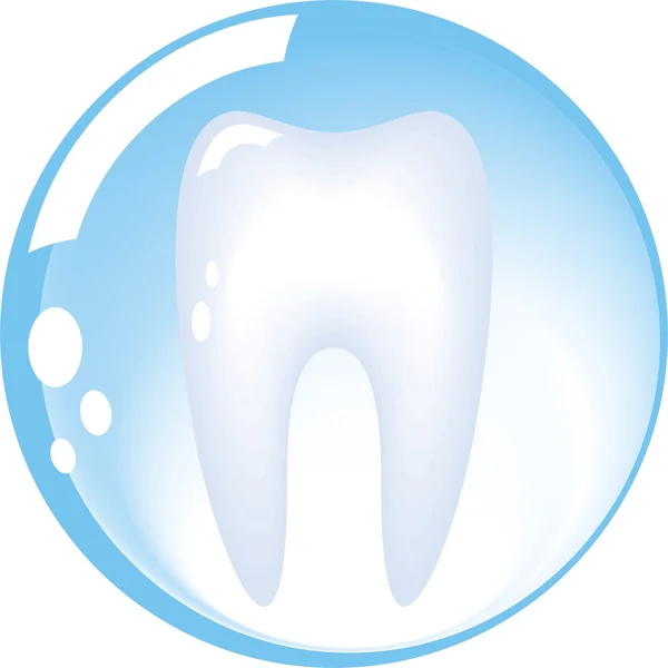 El diente está protegido por una esfera de vidrio, odontología — Archivo Imágenes Vectoriales