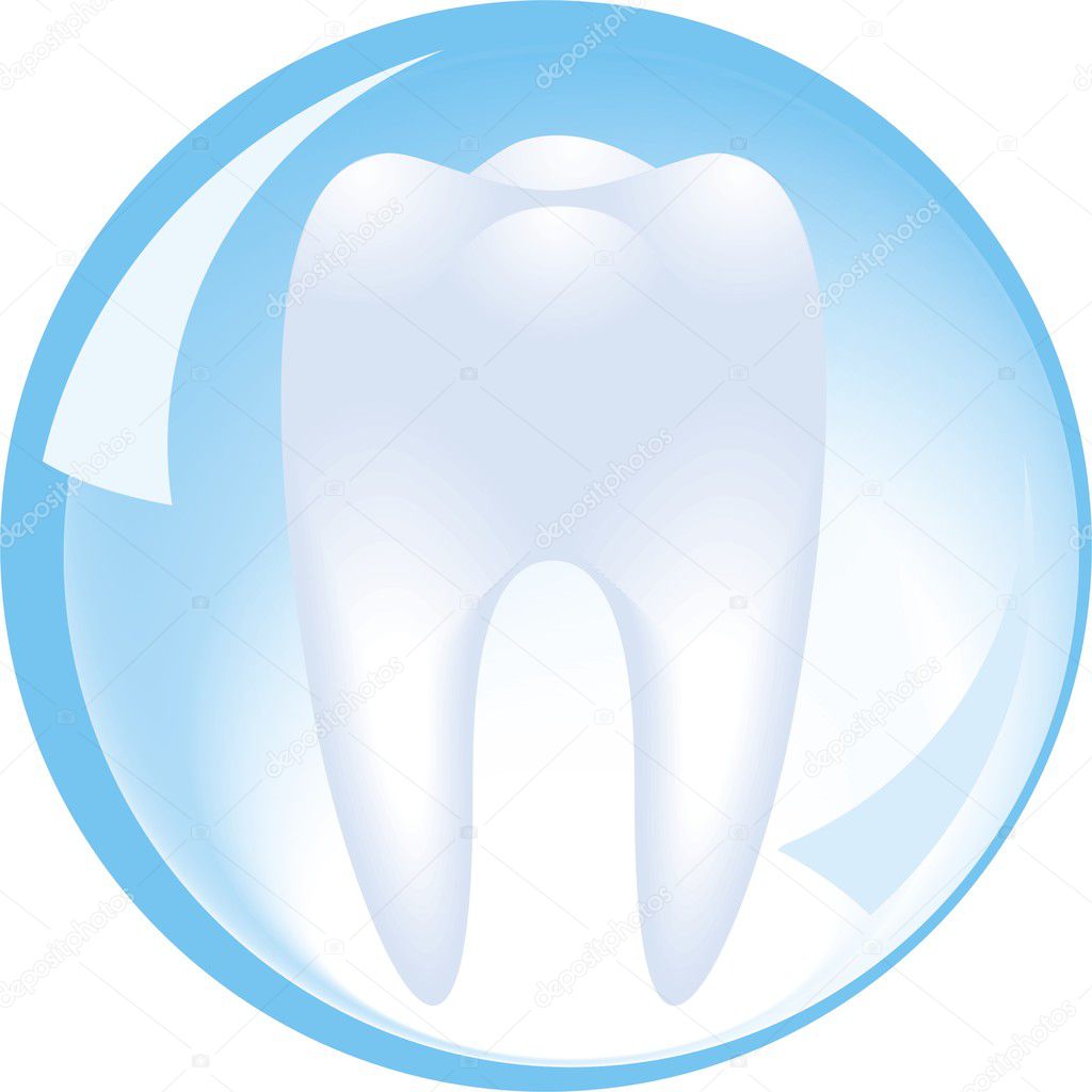 Tooth is protected by a glass sphere, dentistry