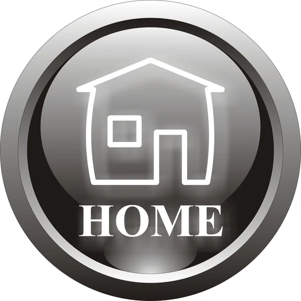 Black Home Button — Stock Vector