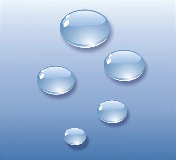 Kapky Vody Dropletu — Stockový vektor