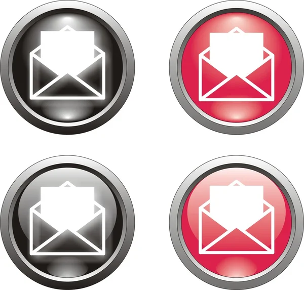 Envelope button or icon — Stock Vector