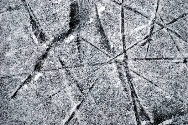 Lodowisko Teksturą Śniegu — Zdjęcie stockowe