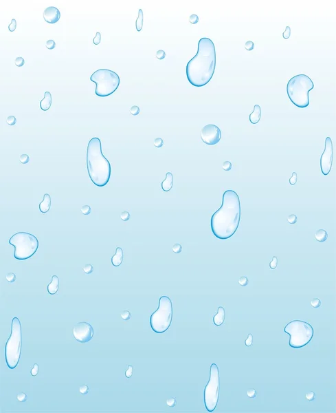 Gotas Água Gotículas Água Superfície — Vetor de Stock
