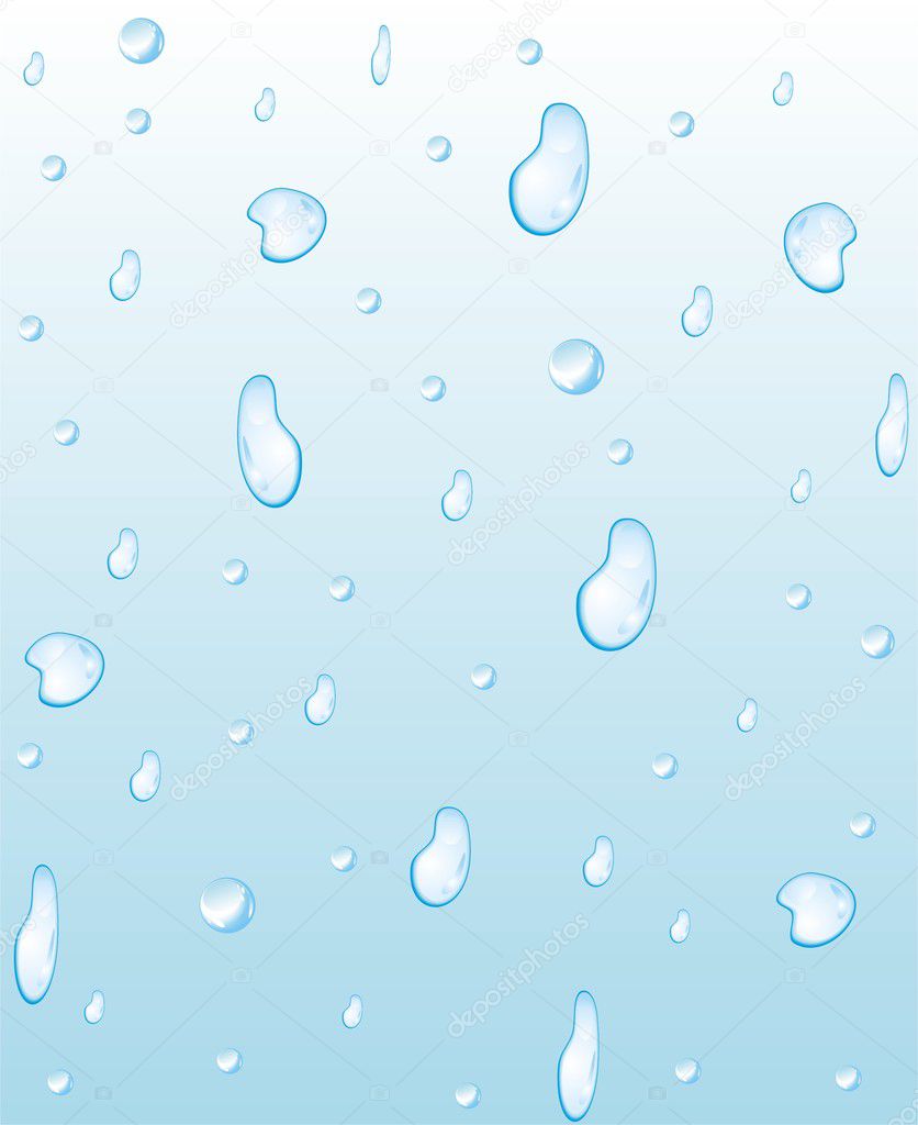 Waterdrops and droplet, water on surface