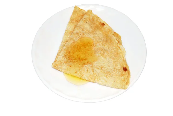 Pancake with a honey — Stock Photo, Image