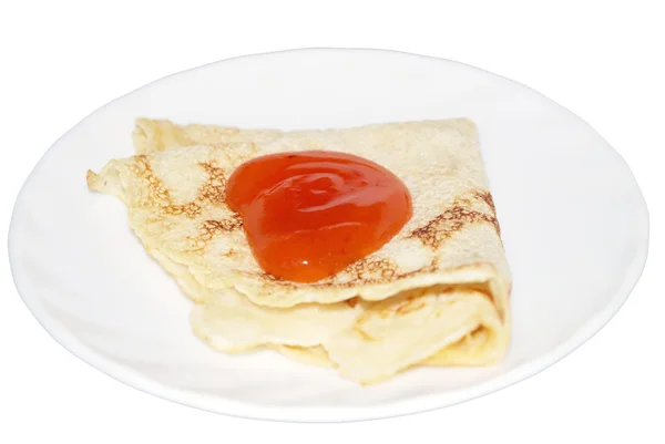 Pancake with a jam — Stock Photo, Image