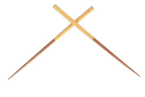 孤立在白色的筷子 — 图库照片