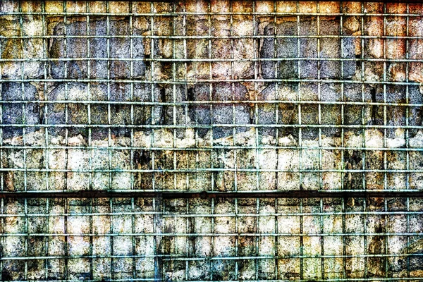 Transparent, metall, rutnät, rutnät, en cell, färg — Stockfoto