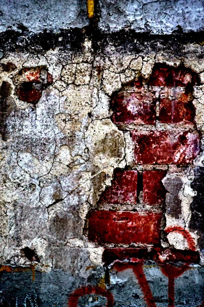 Mur ; brique ; sale ; arrière-plans ; vieux ; texturé — Photo