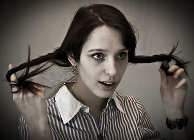 kadın, saç, zerafet, insan, portre, kadınlar, hairdres