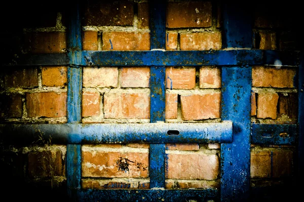Dirty; backgrounds; grid, cell, dark blue, rusty — Stock Photo, Image