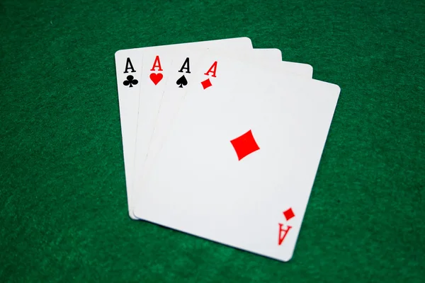 Poker Four of a Kind Aces — Stock Photo, Image