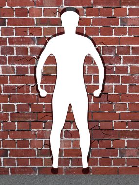 Destroed brick wall clipart