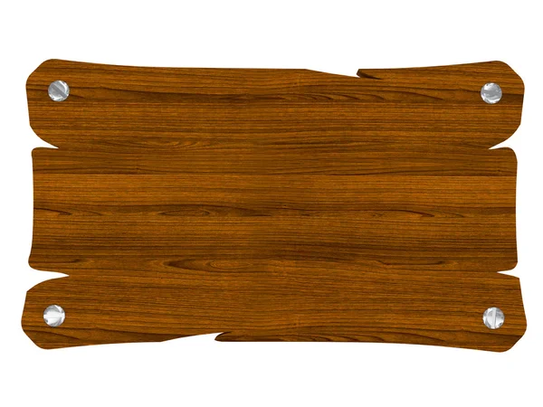 Letrero de madera marrón estrellado con tornillos — Foto de Stock