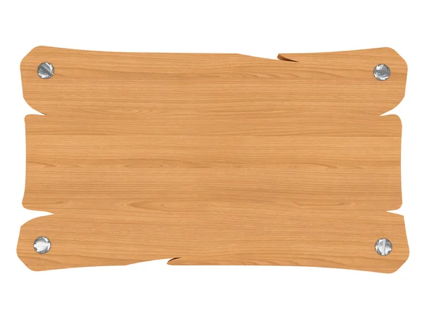 Деревянная вывеска с винтами — стоковое фото