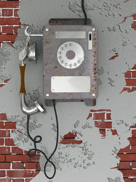 Teléfono oxidado de estilo antiguo — Foto de Stock
