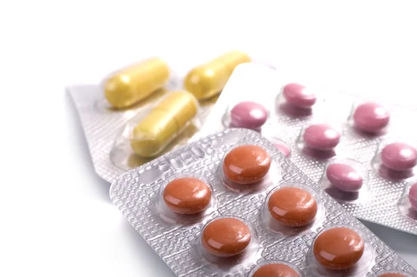 Las diversas tabletas de drogas — Foto de Stock