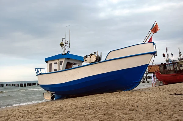 stock image Fishing boat on the beach