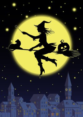 Halloween witch clipart