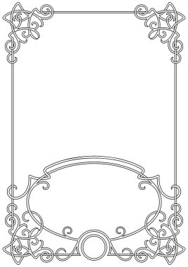 Retro frame clipart