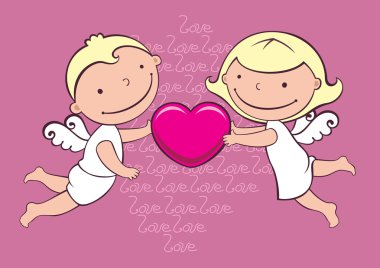 Two angels clipart