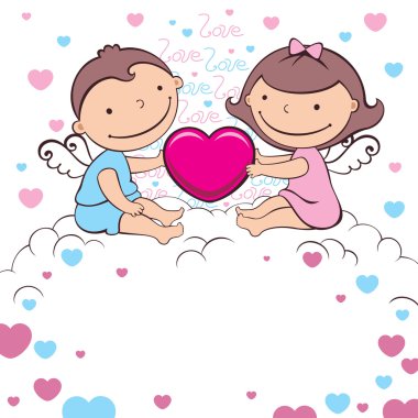 Two angels clipart