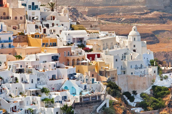 Pohled na město fira, Řecko — Stock fotografie