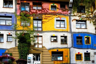 Hundertwasser house in Vienna clipart