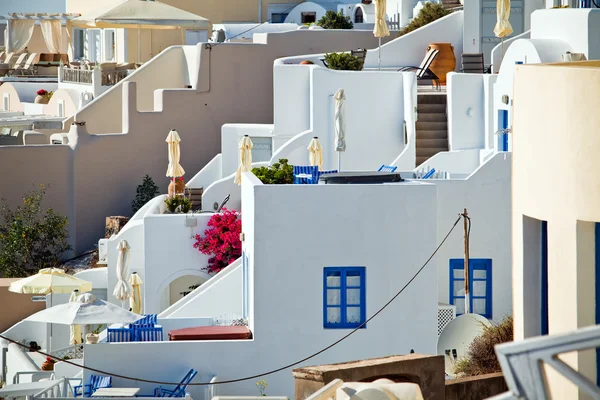 Den Typiske Arkitektur Santorini Firiostefani Grækenland - Stock-foto