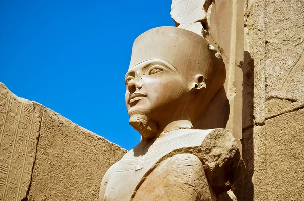 Die Statue von amun re in luxor — Stockfoto